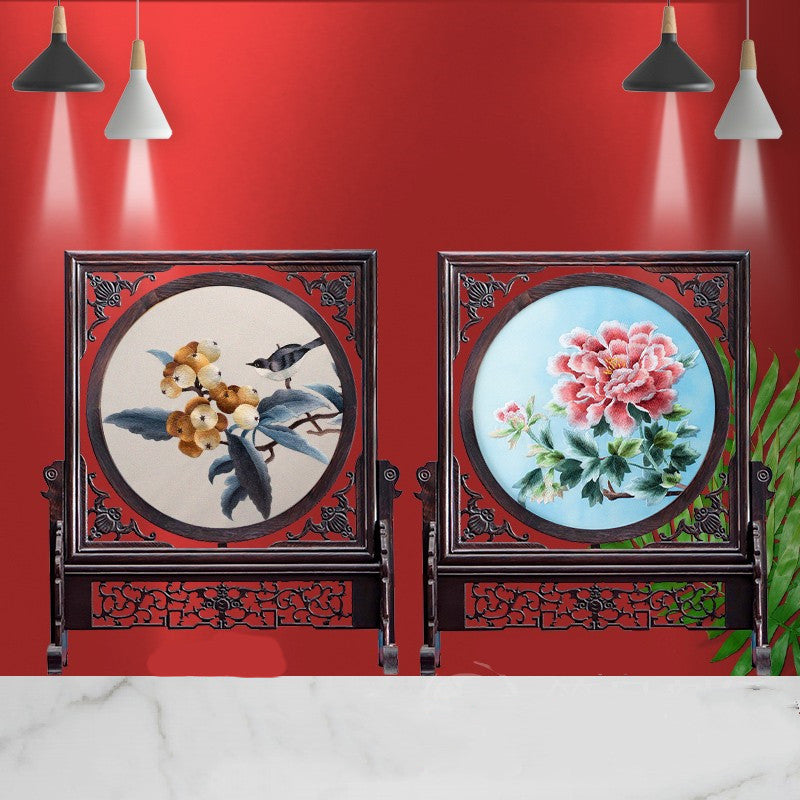 The Silk Mirror: Double-Sided Suzhou Embroidery Screen