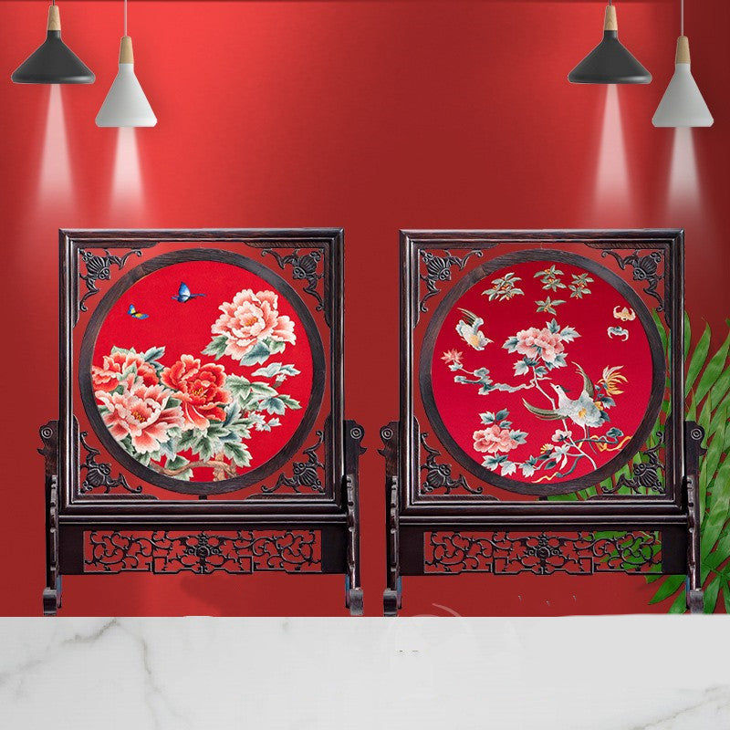 The Silk Mirror: Double-Sided Suzhou Embroidery Screen