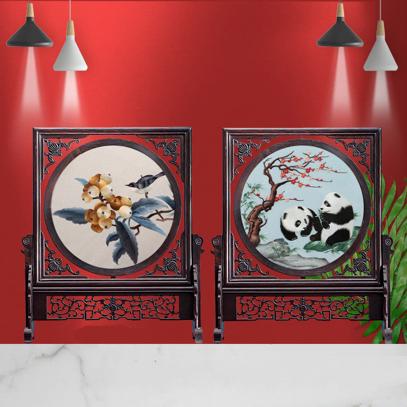 The Silk Mirror: Double-Sided Suzhou Embroidery Screen