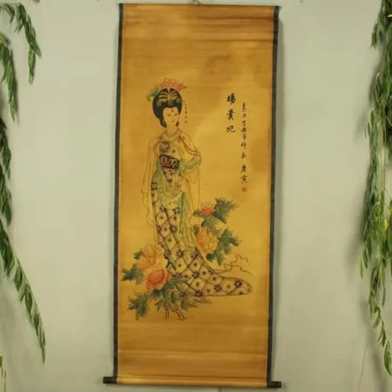 Chinese Belle Wall Art – Exquisite Beauty Scroll Poster