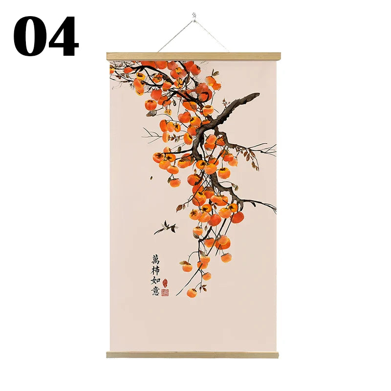 Japanese Ukiyoe Canvas Posters And Prints Home Decoration Painting Wall Art Picture With Solid Wood Hanging Scroll