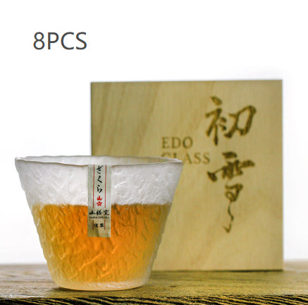 Japanese Edo Hand-Carved Whiskey Glass – Single or Sets