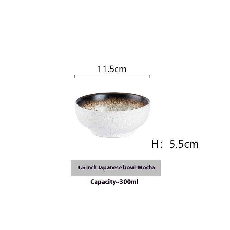 Japanese Style Porcelain Rice Bowls
