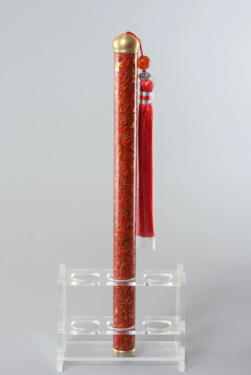 Incense Tube Lacquerware Tea Ceremony Scholar Zen Tool Fujian Province Handmade Speciality Incense Burner Cultural Artcraft