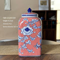 New Chinese‑Style Imperial Yellow Square Storage Jar