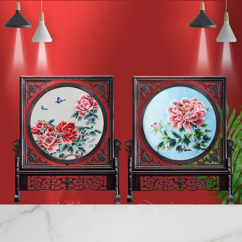 The Silk Mirror: Double-Sided Suzhou Embroidery Screen