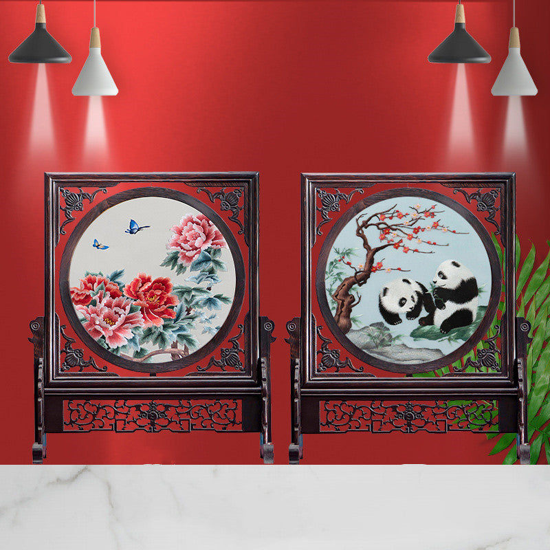 The Silk Mirror: Double-Sided Suzhou Embroidery Screen