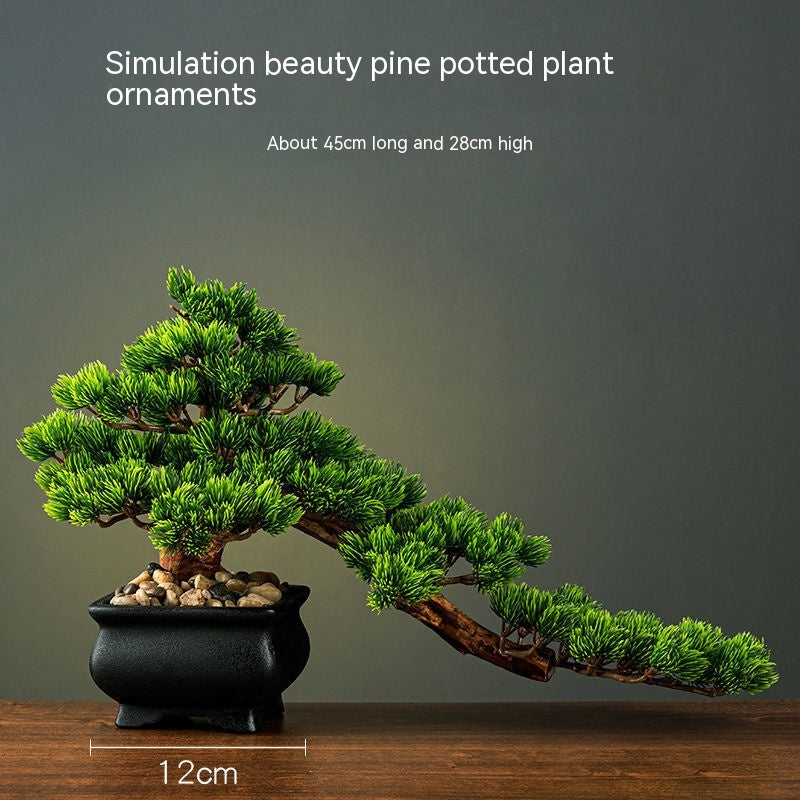 Green Plant Artificial Greeting Pine Rockery Bonsai
