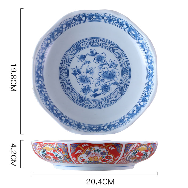 Japanese Traditional Design Ceramic Soup Plates and Bowls