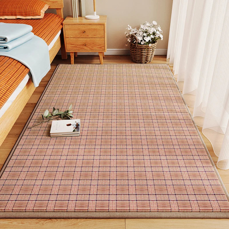 Foldable Japanese Tatami Rattan Mat – Cooling Summer Floor Rug