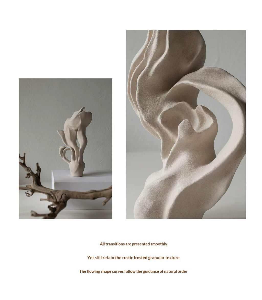 Handcrafted Wabi‑Sabi Resin Art Vase – Minimalist Sculpture