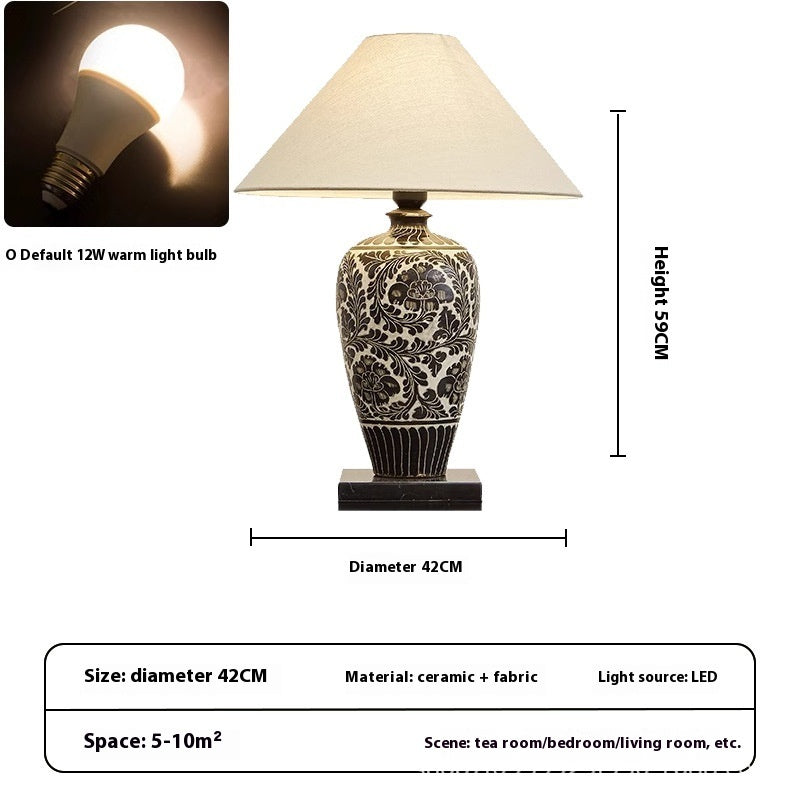 Modern Japanese Style Decorated Table Lamp