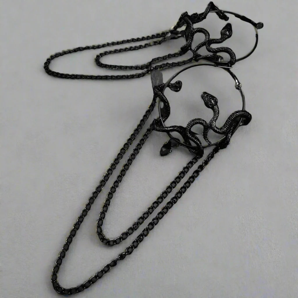 Snake Hoop Earrings