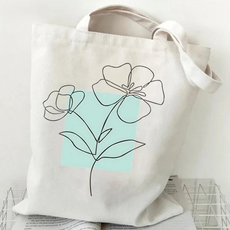 Witchy Floral & Moon Tote Bags
