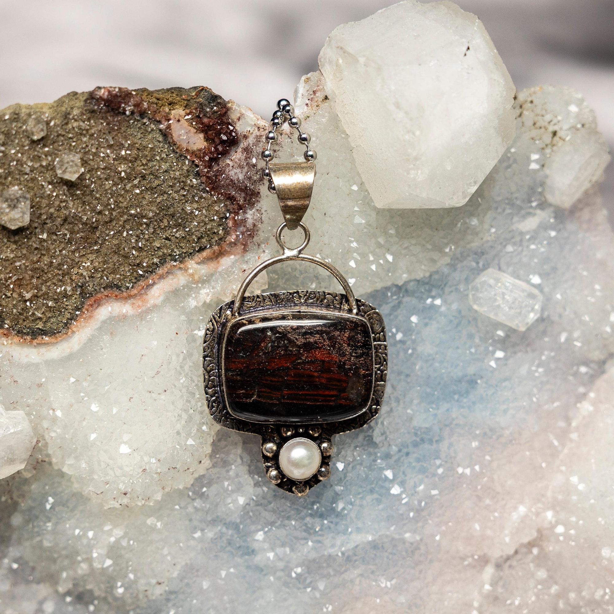 Brecciated Jasper 925 Sterling Silver Pendant | 2.45"