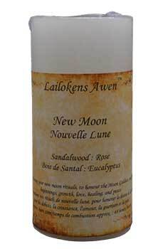 4" New Moon scented Lailokens Awen candle