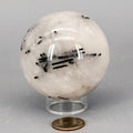 Clear Quartz Black Tourmaline Inclusion Crystal Sphere