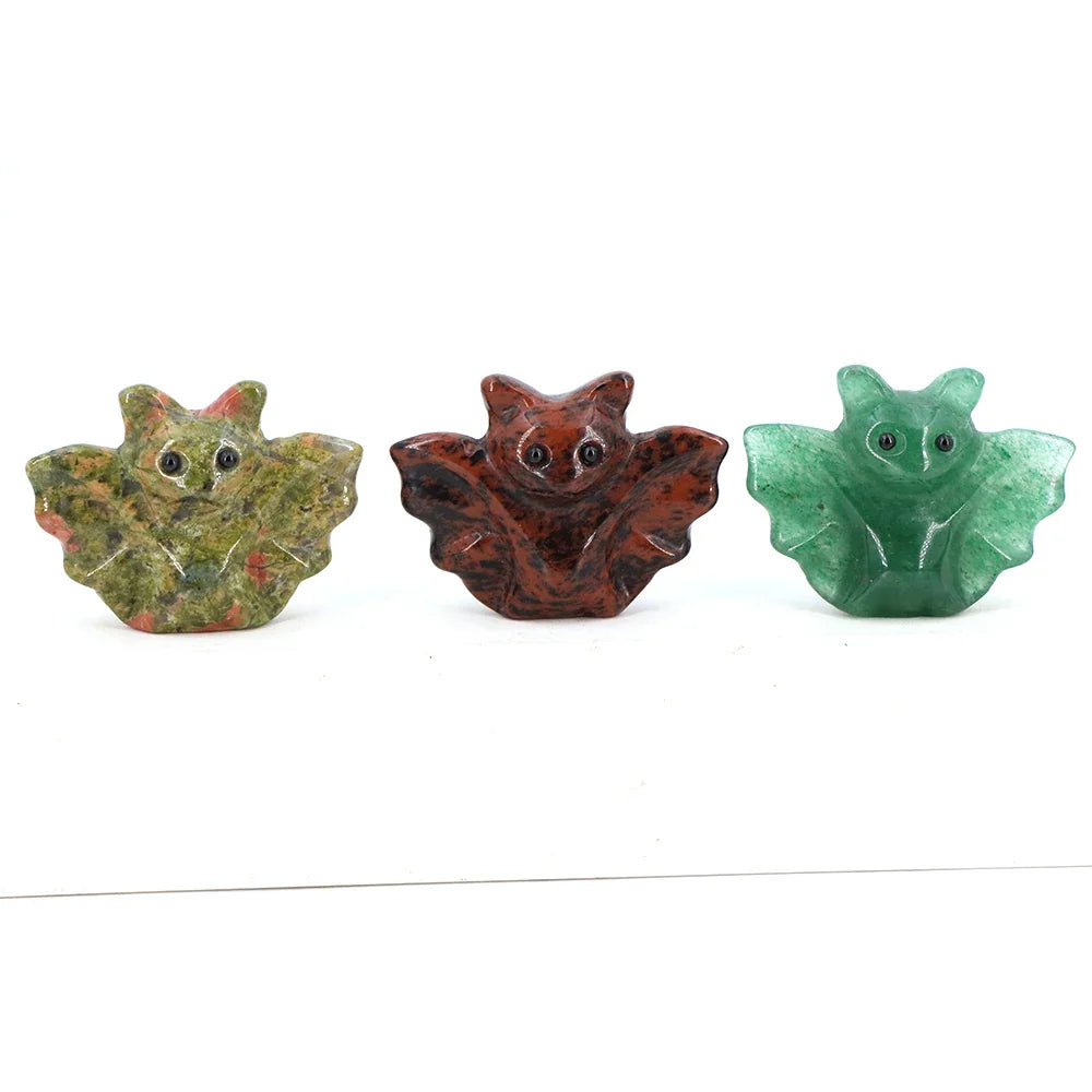 Crystal Bat Statues