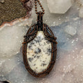 Dendritic Agate Wire Wrap Pendant 3" #2