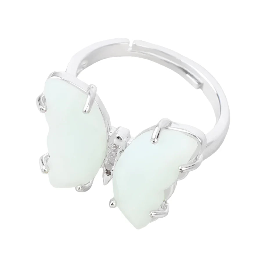 Crystal Butterfly Necklace & Ring