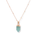Crystal Point Gold Pendant Necklaces
