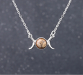 Triple Moon Crystal Necklaces