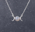 Triple Moon Crystal Necklaces