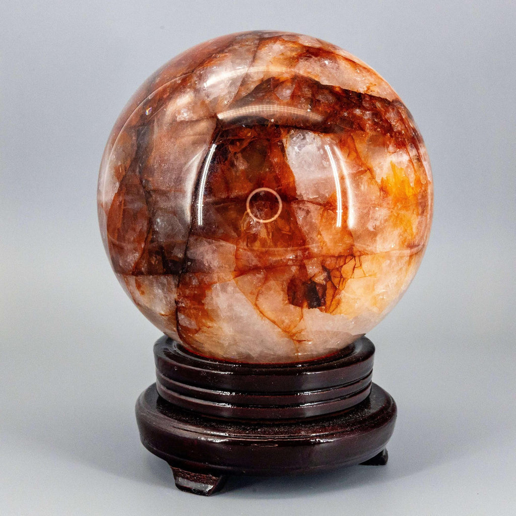 Hematoid "Fire" Quartz Sphere w/ Stand 158mm