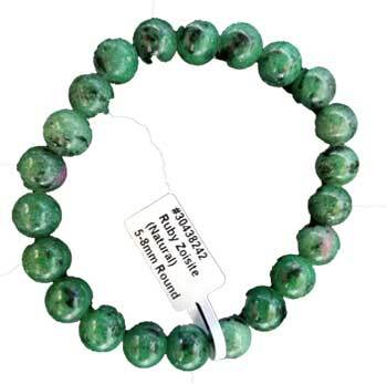 8mm Ruby Zoisite bracelet