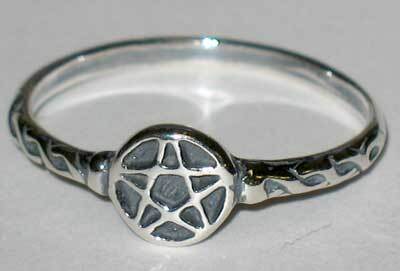 Pentagram ring size 5 sterling