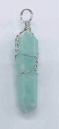 (set of 5) Amazonite wire wrapped point