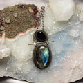 Labradorite 925 Sterling Silver Pendant 2.25 Inch Magic