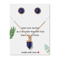 Crystal Point Gold Pendant Necklaces