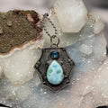 Larimar 925 Sterling Silver Pendant