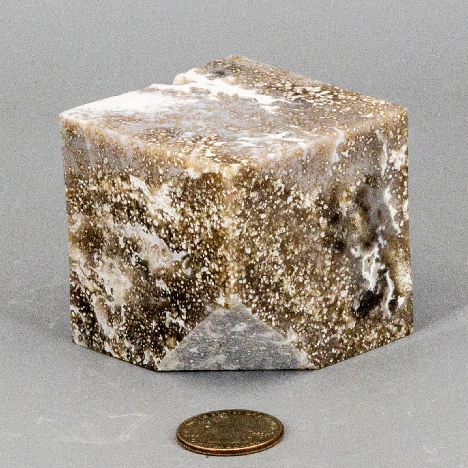 Ocean Jasper Cut Corner Cube | 480g 2.25" Crystal