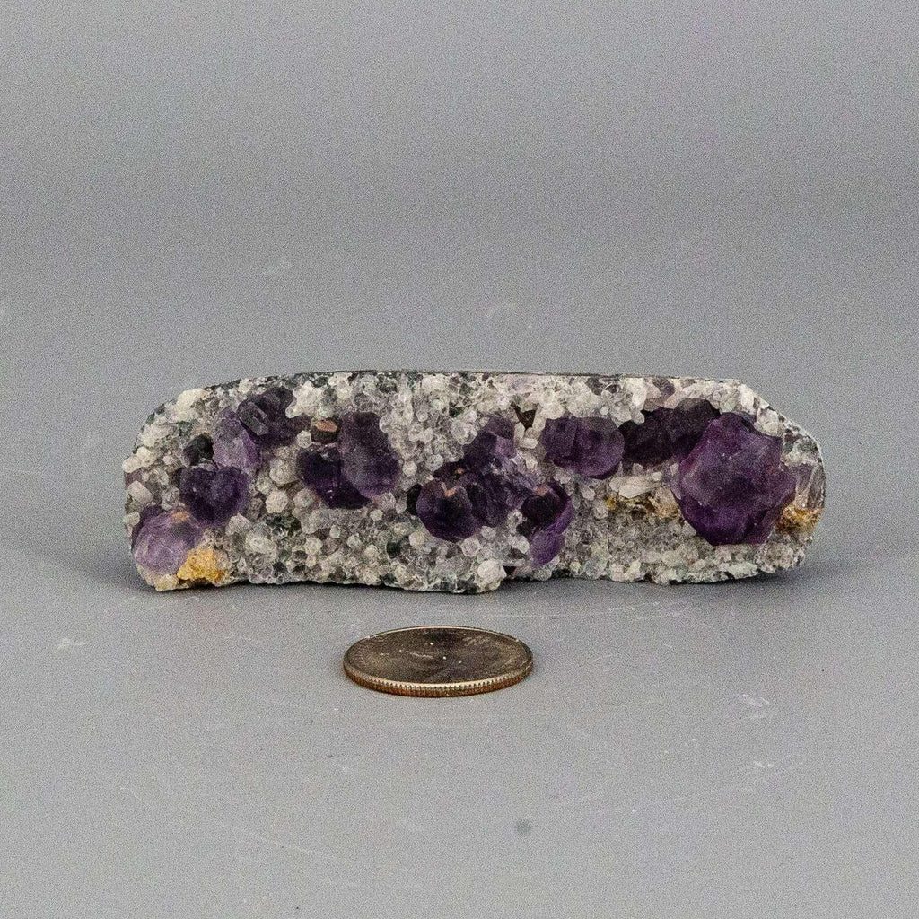 Purple Fluorite Cubes on Calcite "Nubbies"