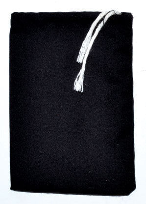 Black Cotton Bag 3" x 4"