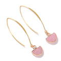 Crystal Faceted Teardrop Gold Earrings