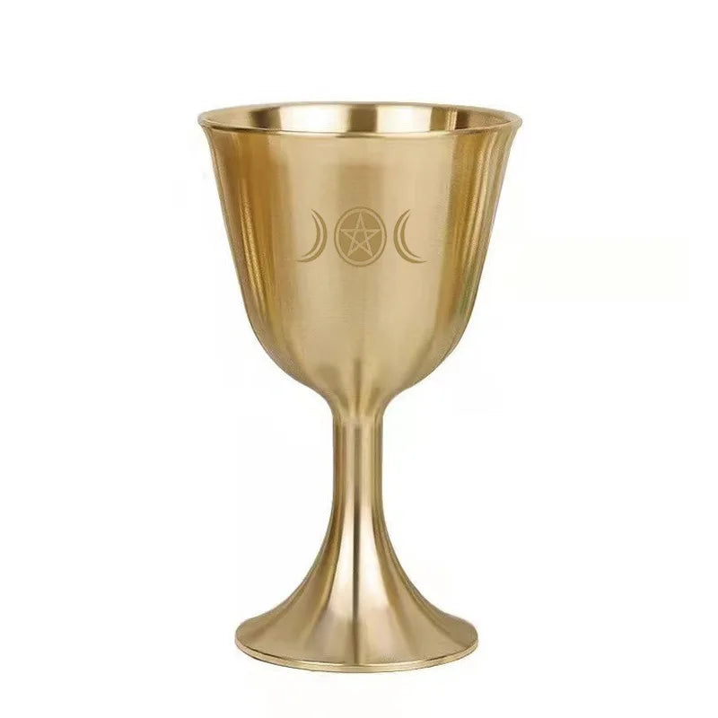 Goddess & Triple Moon Gold Chalices
