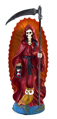 7" Santa Muerte red