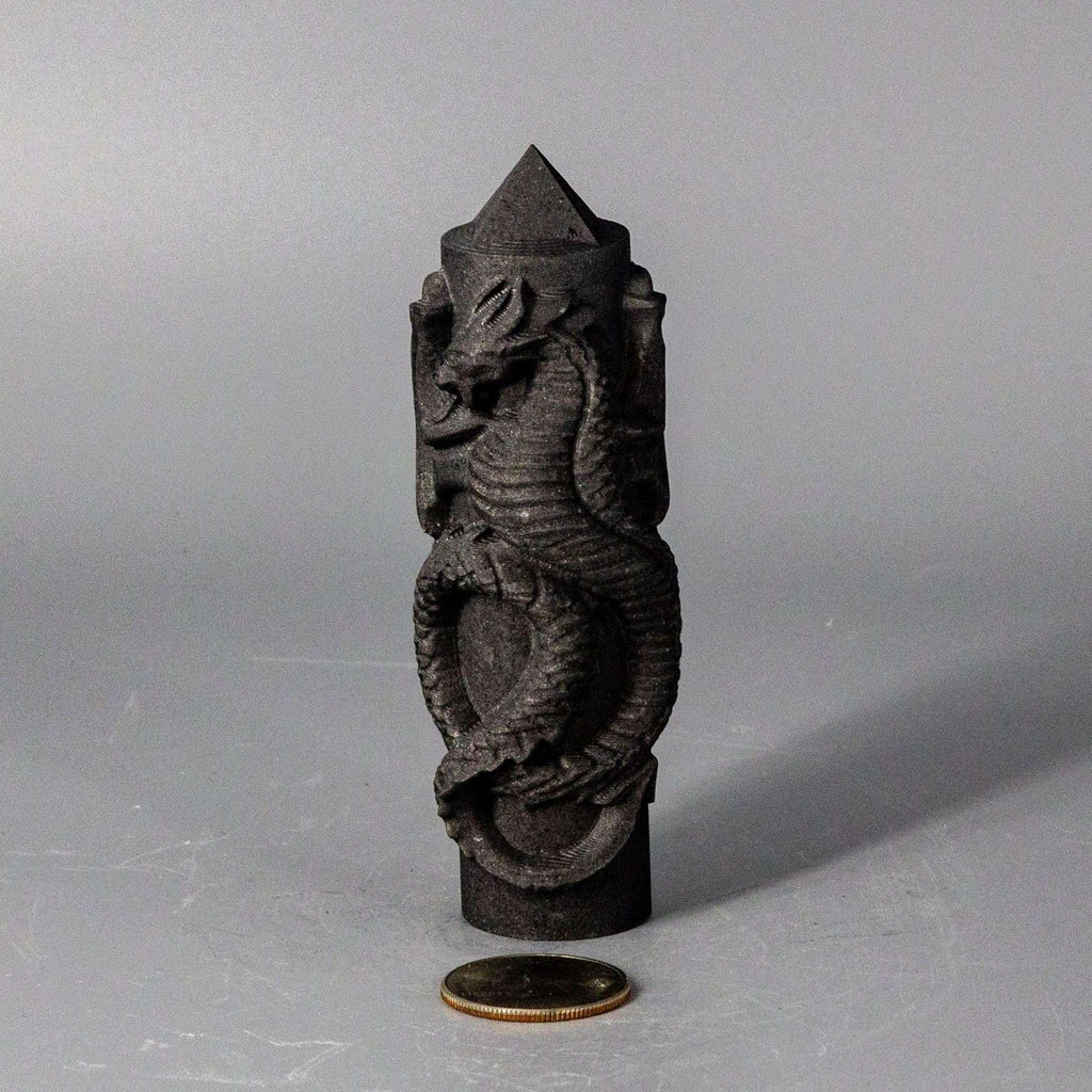 Selenite Shungite CNC Carved Dragon Towers