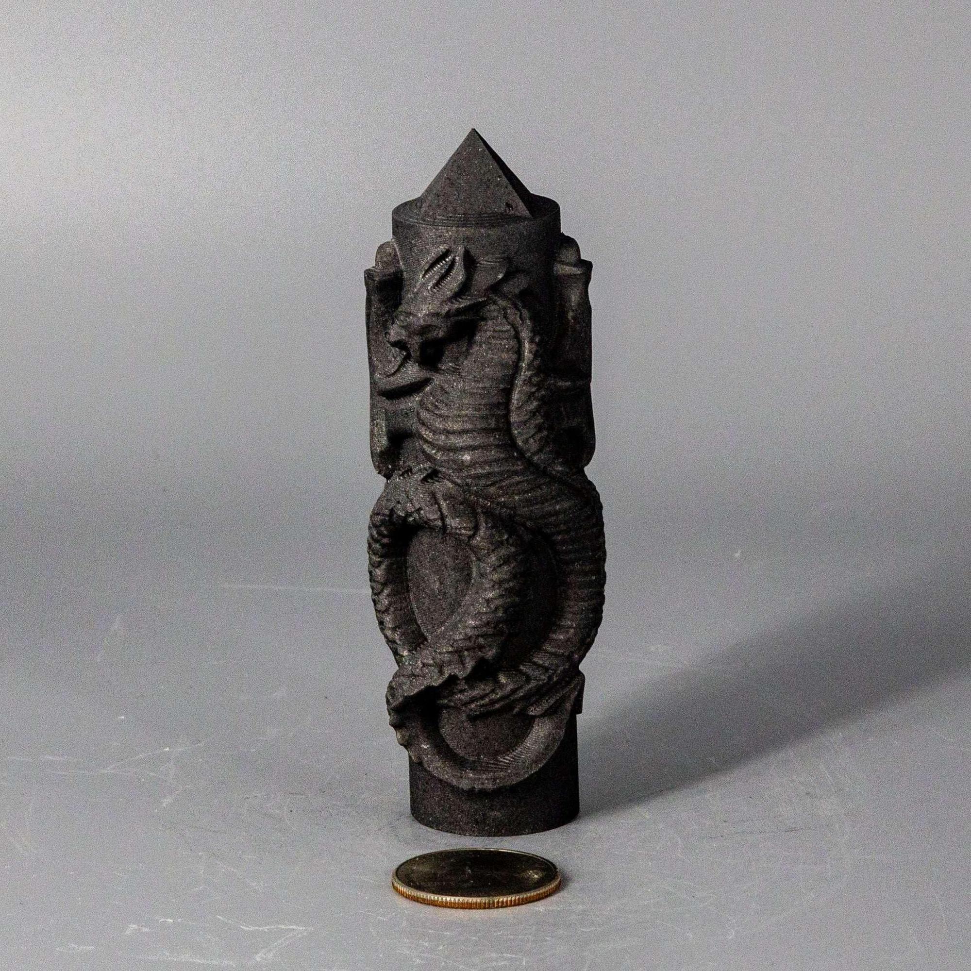 Selenite Shungite CNC Carved Dragon Towers
