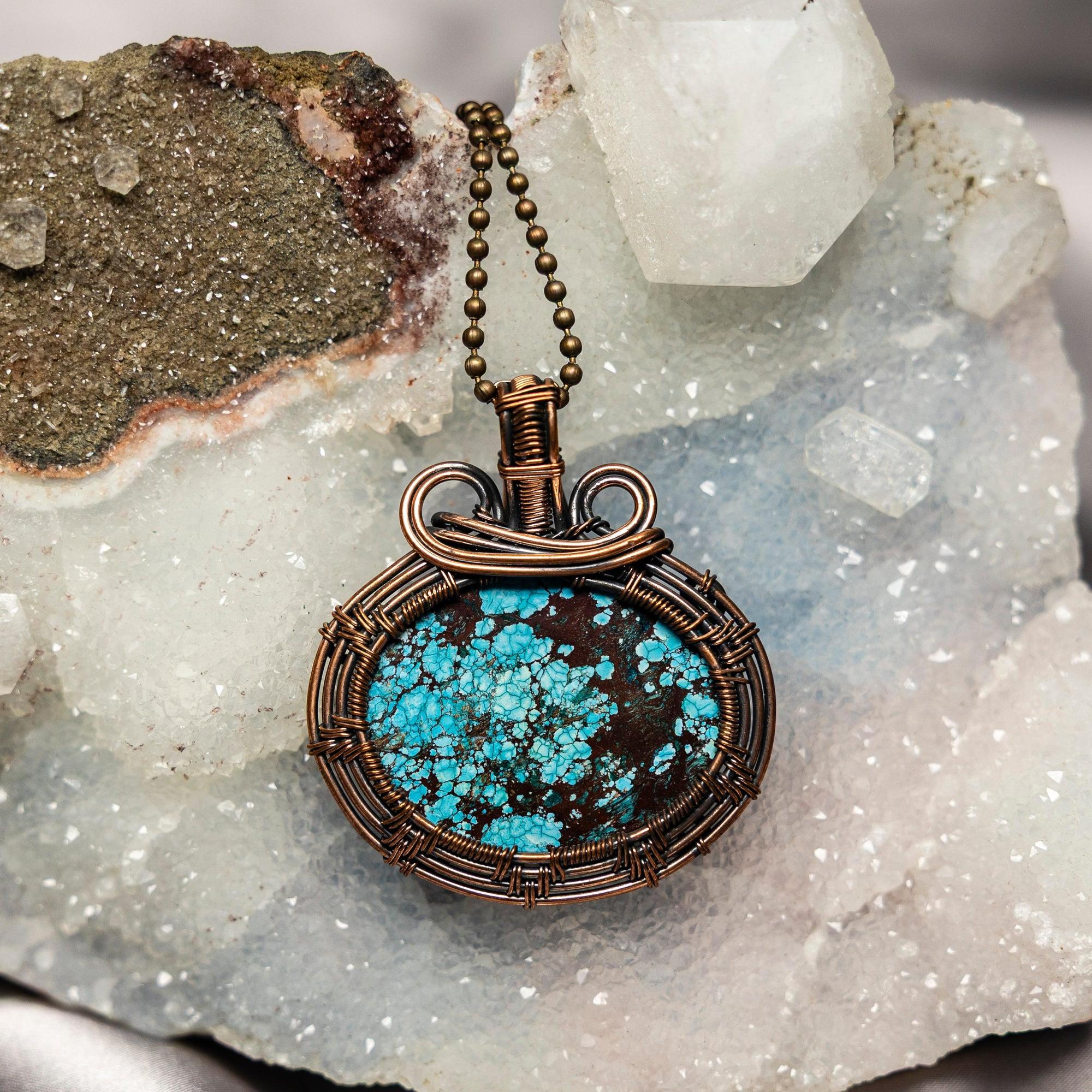 Turquoise Wire Wrap Pendant