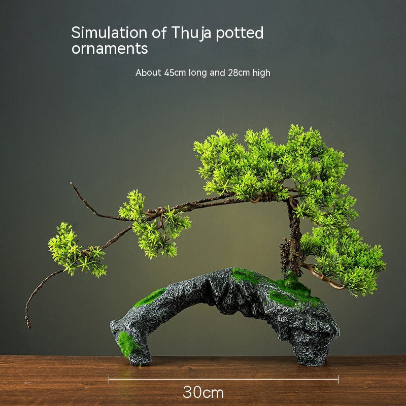 Green Plant Artificial Greeting Pine Rockery Bonsai
