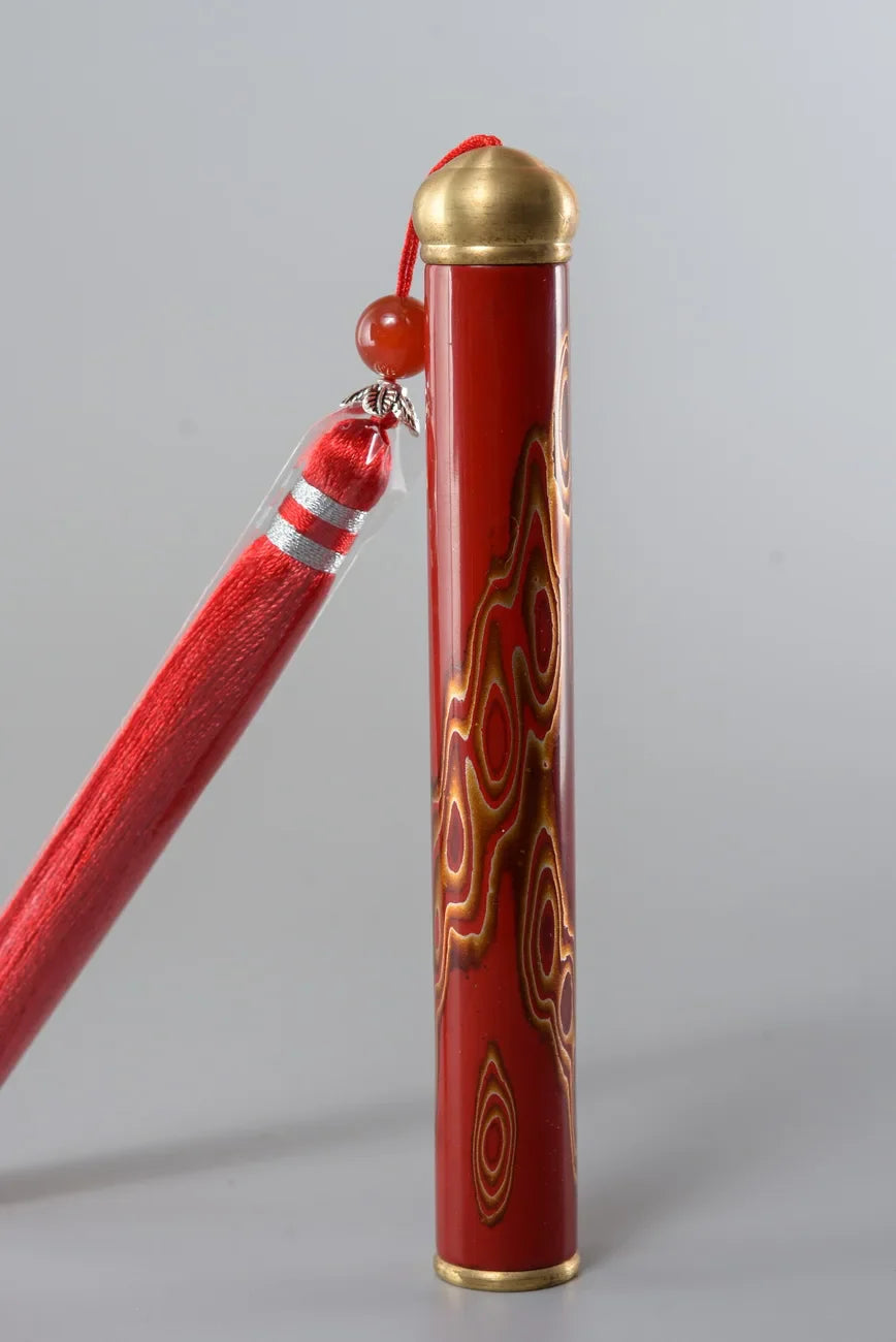 Incense Tube Lacquerware Tea Ceremony Scholar Zen Tool Fujian Province Handmade Speciality Incense Burner Cultural Artcraft