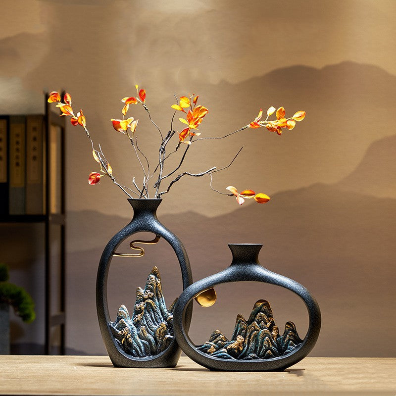 Gaoshan Chinese Scenery Vase