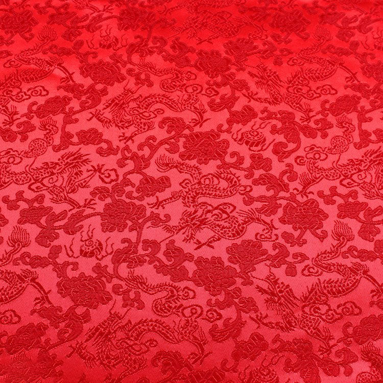 Multicolor Chinese Dragon Pattern Jacquard Fabric