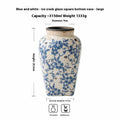 Blue And White Porcelain Vintage Ice Cracked Vase