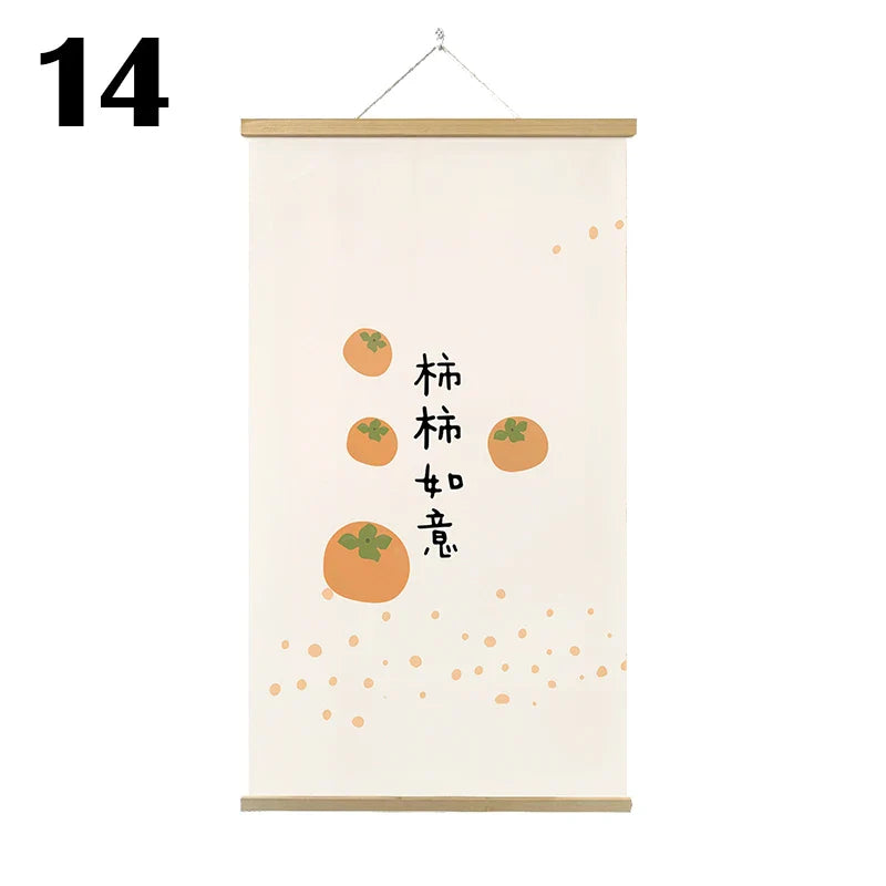 Japanese Ukiyoe Canvas Posters And Prints Home Decoration Painting Wall Art Picture With Solid Wood Hanging Scroll