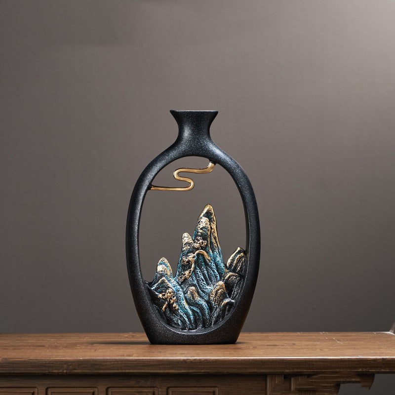 Gaoshan Chinese Scenery Vase